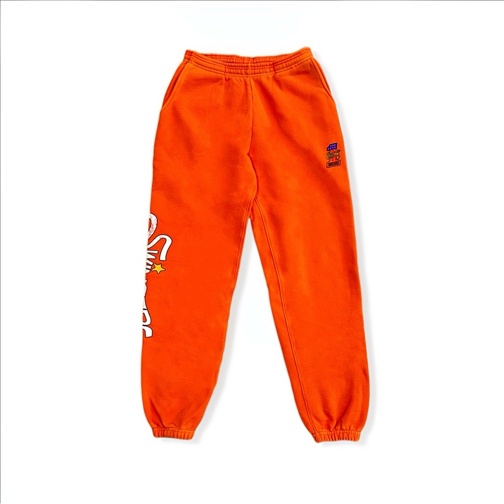 NWOT Cherry LA x Swingers Diner Collection 2021 Sweatpants, Orange, Size Small